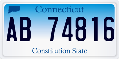 CT license plate AB74816