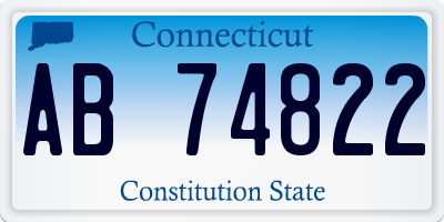 CT license plate AB74822