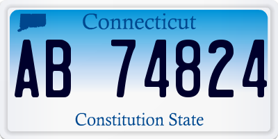 CT license plate AB74824