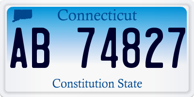 CT license plate AB74827