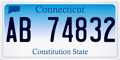 CT license plate AB74832