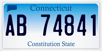 CT license plate AB74841