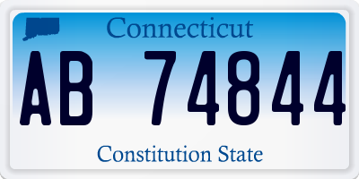 CT license plate AB74844