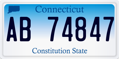 CT license plate AB74847