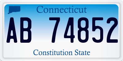 CT license plate AB74852