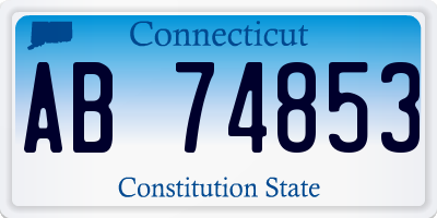 CT license plate AB74853