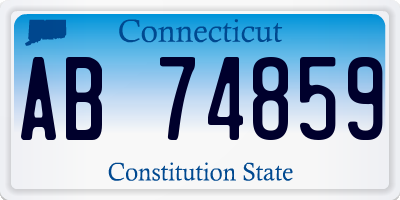 CT license plate AB74859