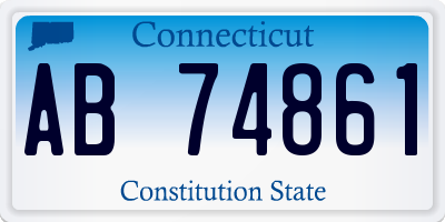 CT license plate AB74861