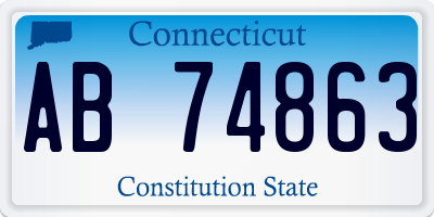 CT license plate AB74863