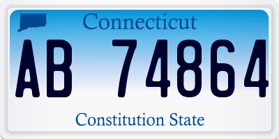 CT license plate AB74864