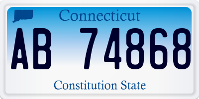 CT license plate AB74868