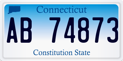 CT license plate AB74873