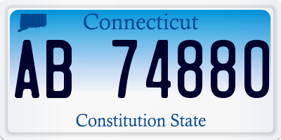 CT license plate AB74880