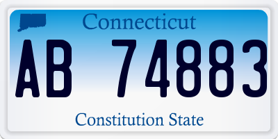 CT license plate AB74883