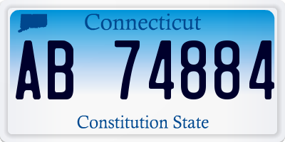 CT license plate AB74884