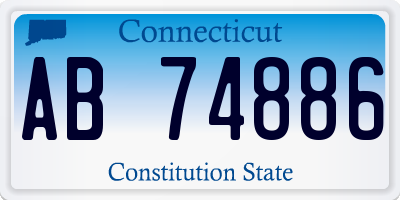 CT license plate AB74886