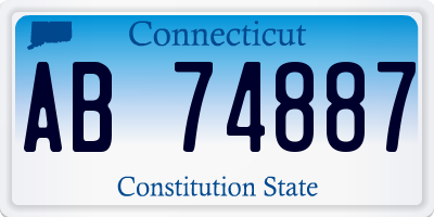 CT license plate AB74887