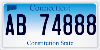 CT license plate AB74888