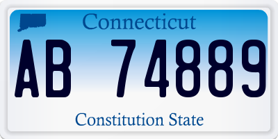 CT license plate AB74889