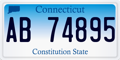 CT license plate AB74895