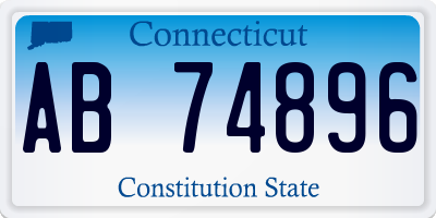 CT license plate AB74896