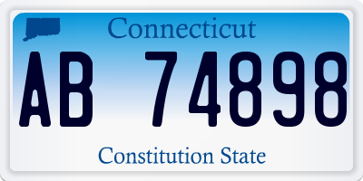 CT license plate AB74898