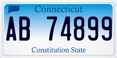 CT license plate AB74899