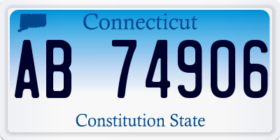 CT license plate AB74906