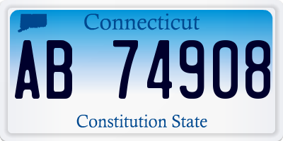 CT license plate AB74908