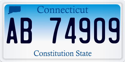 CT license plate AB74909