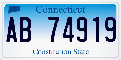 CT license plate AB74919