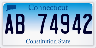 CT license plate AB74942