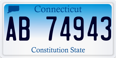 CT license plate AB74943