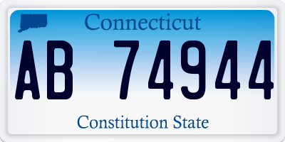 CT license plate AB74944