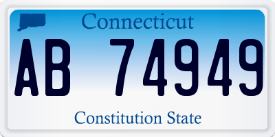 CT license plate AB74949