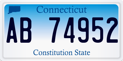 CT license plate AB74952