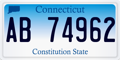 CT license plate AB74962