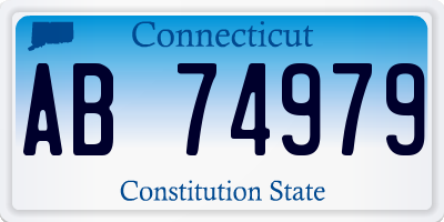 CT license plate AB74979