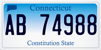 CT license plate AB74988