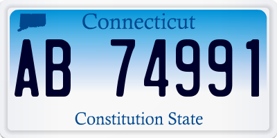 CT license plate AB74991