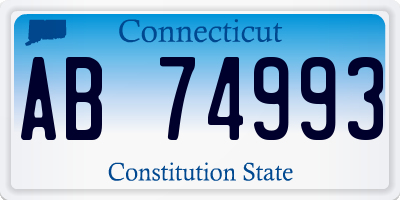 CT license plate AB74993