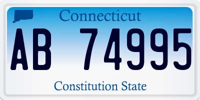 CT license plate AB74995