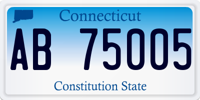 CT license plate AB75005