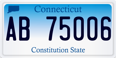 CT license plate AB75006