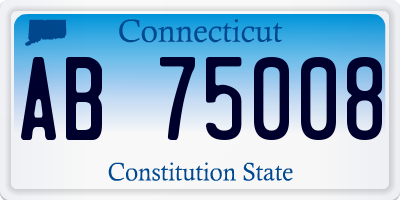 CT license plate AB75008