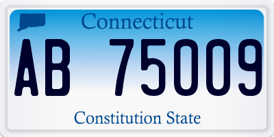 CT license plate AB75009