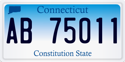 CT license plate AB75011