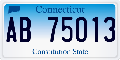CT license plate AB75013