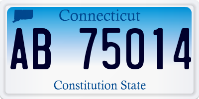 CT license plate AB75014