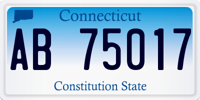 CT license plate AB75017